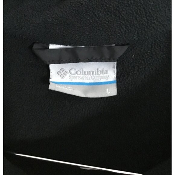 Columbia Black Hooded Lightweight Jacket Zip Front & Drawstring Size L - Picture 3 of 6